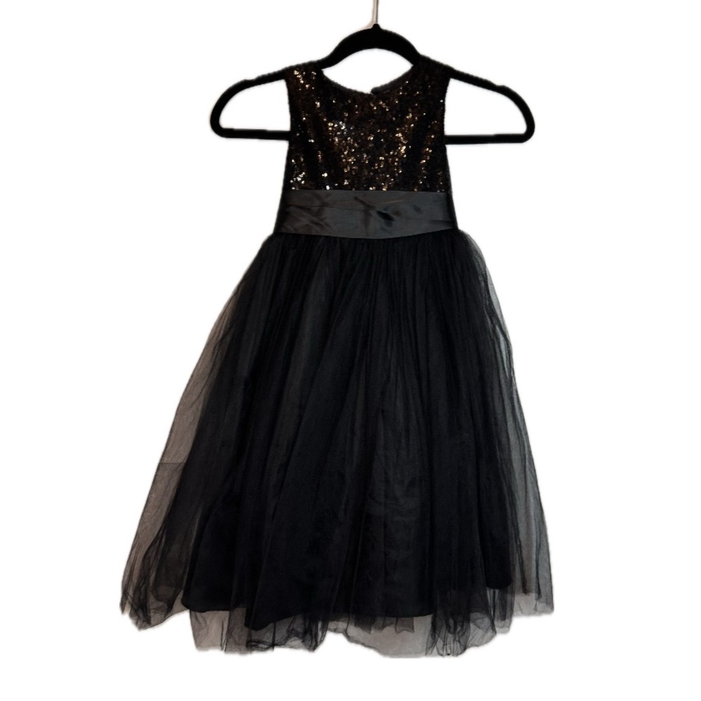 Ekidsbridal Heart Cutout Sequin Formal Dress Wedding Flower Girl Formal Dress - Picture 3 of 10